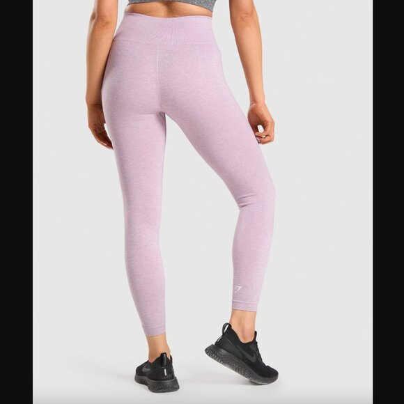 Gymshark Adapt Marl Seamless Leggings - Light Purple - Size S - Picture 2 of 13